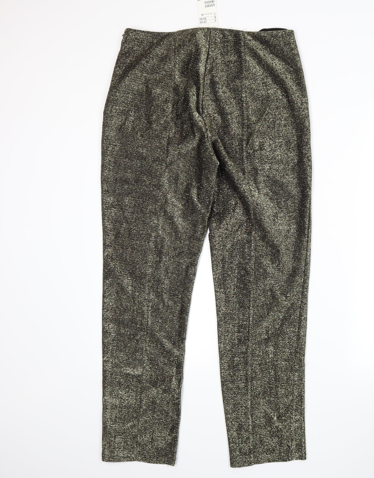 H&M Womens Gold   Trousers  Size 16 L29 in