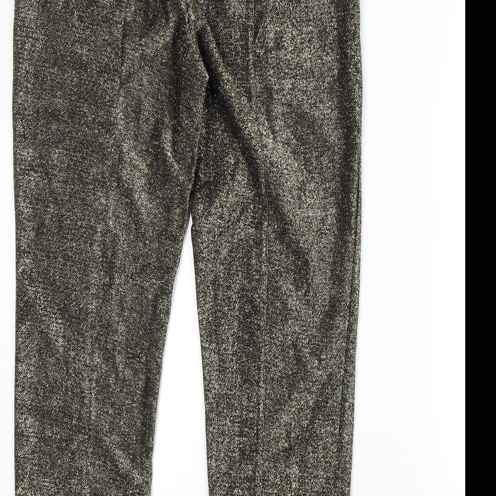 H&M Womens Gold   Trousers  Size 16 L29 in