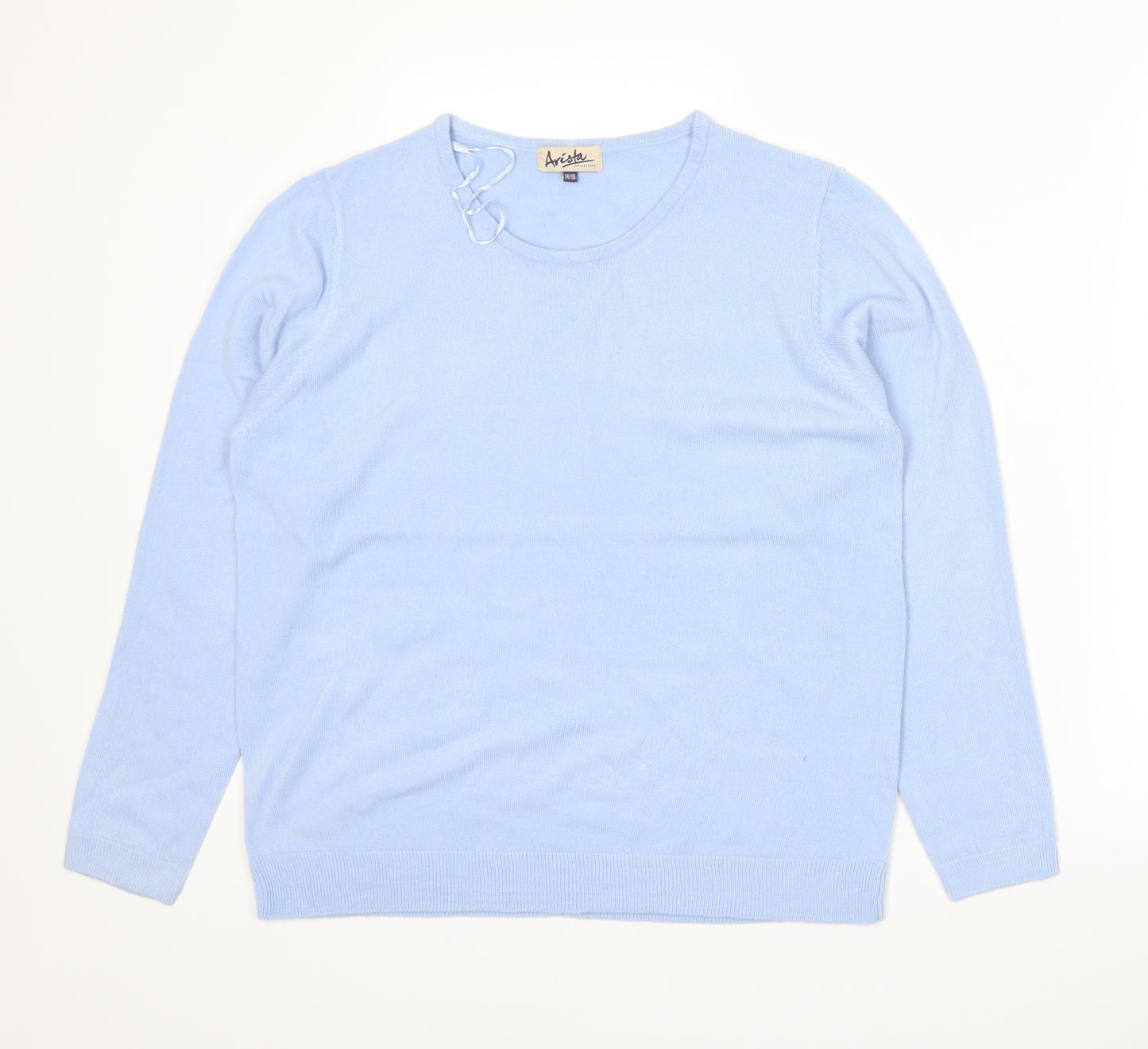 Arista Womens Blue  Knit Pullover Jumper Size 14