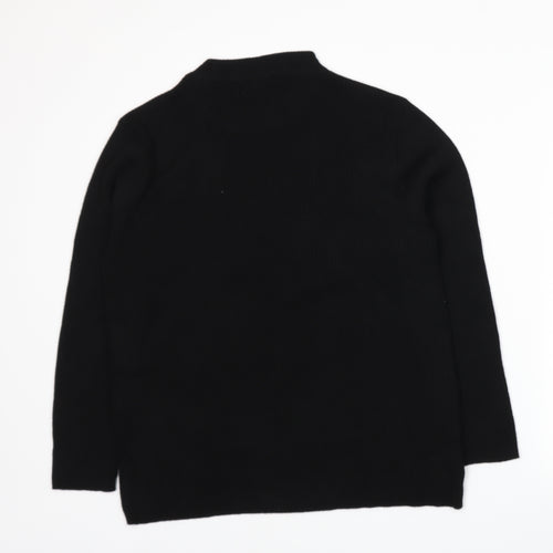 Afibel Womens Black  Knit Pullover Jumper Size 14