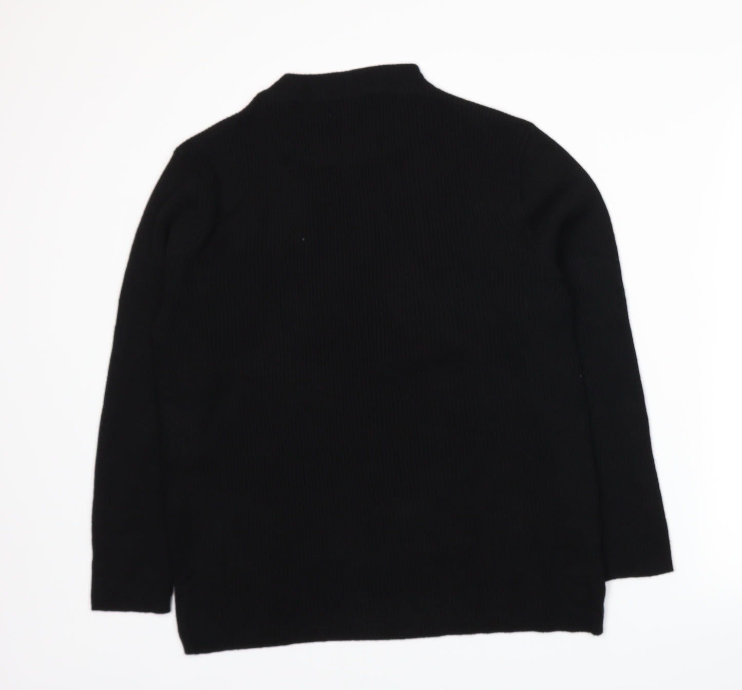 Afibel Womens Black  Knit Pullover Jumper Size 14