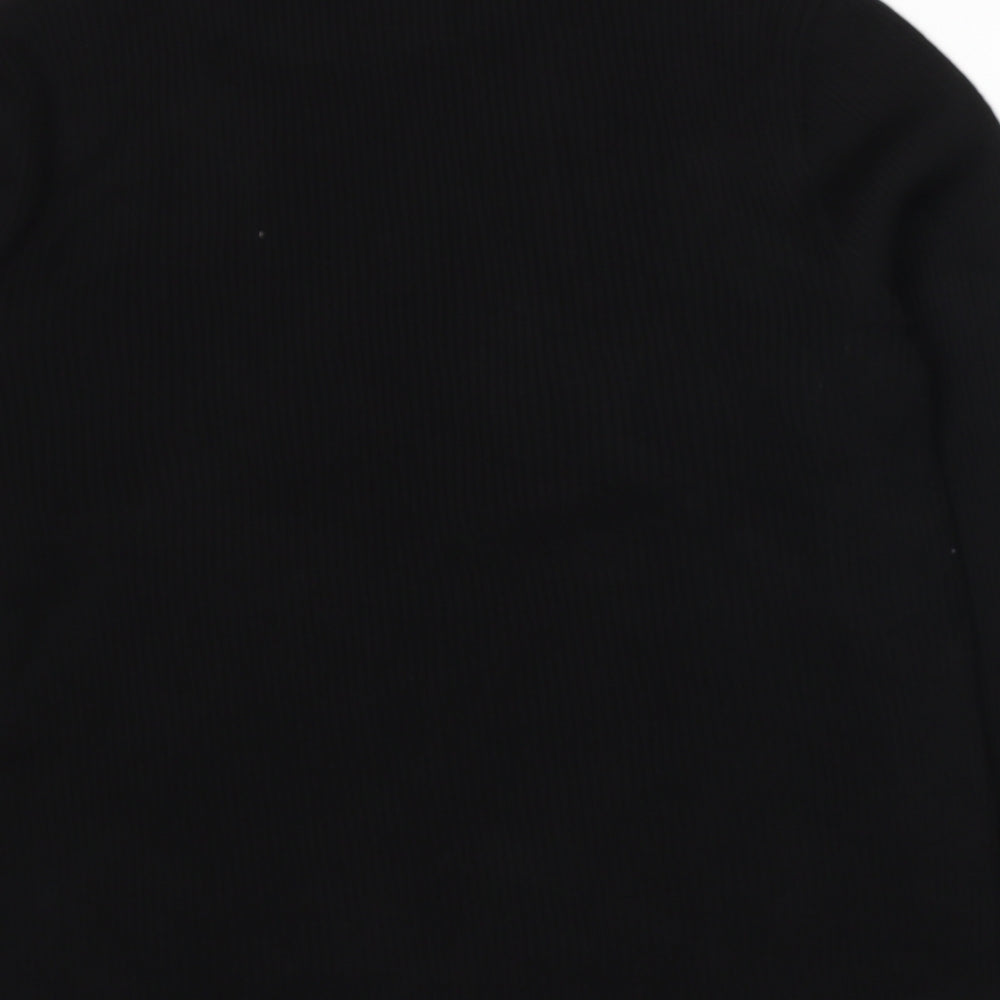 Afibel Womens Black  Knit Pullover Jumper Size 14