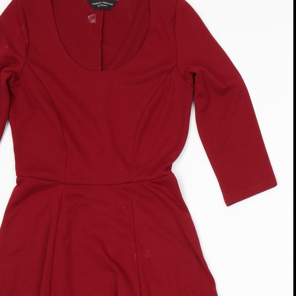 Dorothy Perkins Womens Red   A-Line  Size 10