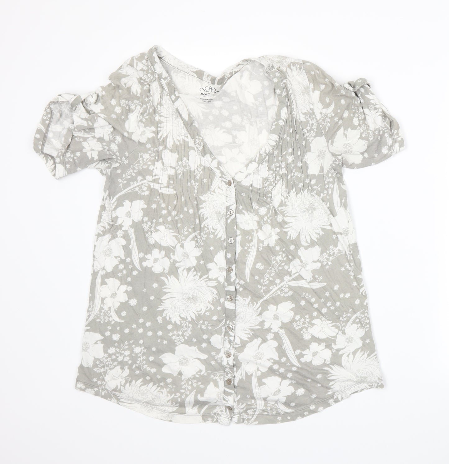 Old Navy Womens Grey Floral  Basic Blouse