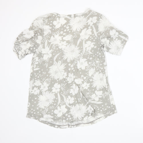 Old Navy Womens Grey Floral  Basic Blouse