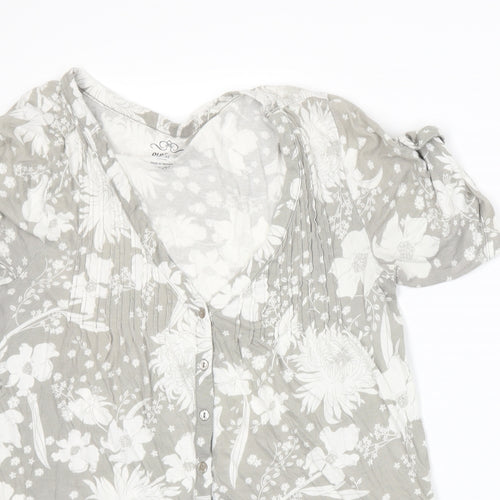 Old Navy Womens Grey Floral  Basic Blouse