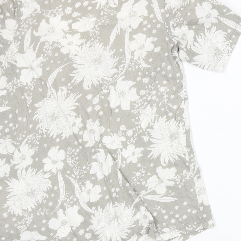 Old Navy Womens Grey Floral  Basic Blouse