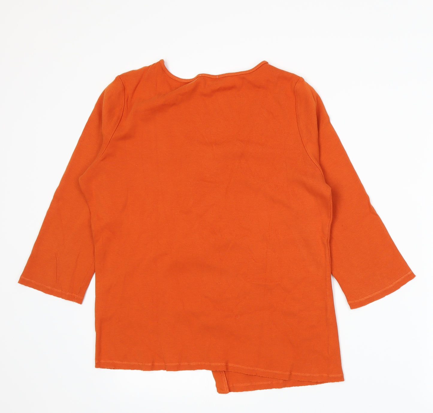 Per Una Womens Orange  Knit Cardigan Jumper Size 16