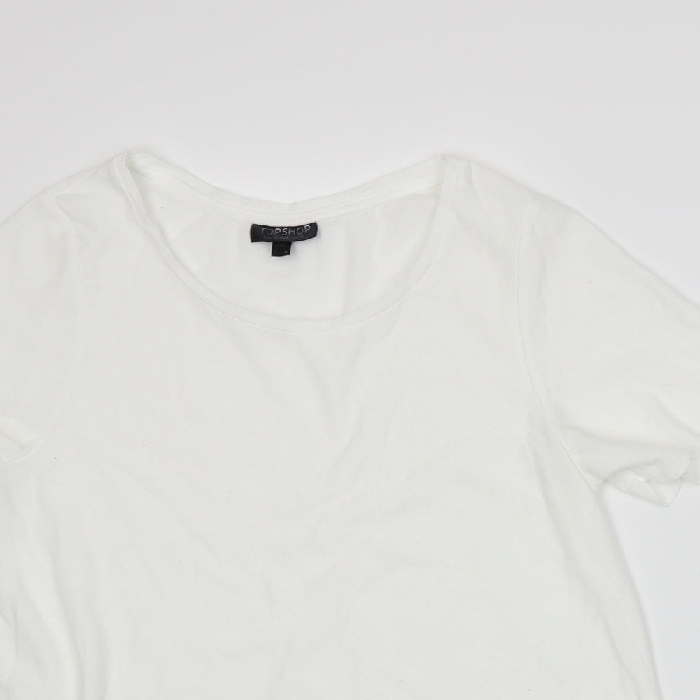 Topshop Womens White   Basic T-Shirt Size 10