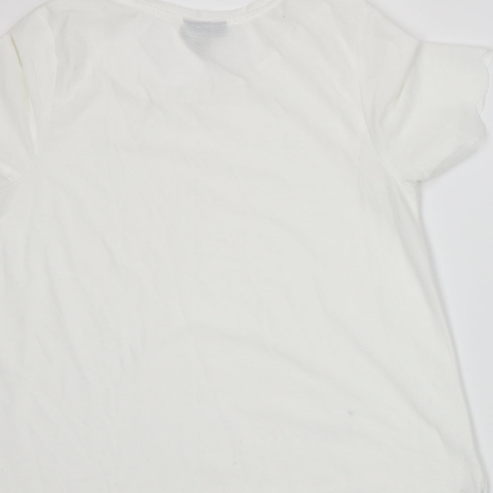 Topshop Womens White   Basic T-Shirt Size 10
