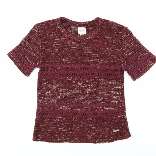 Tailor & Elbaz Womens Purple  Knit Pullover Jumper Size XS