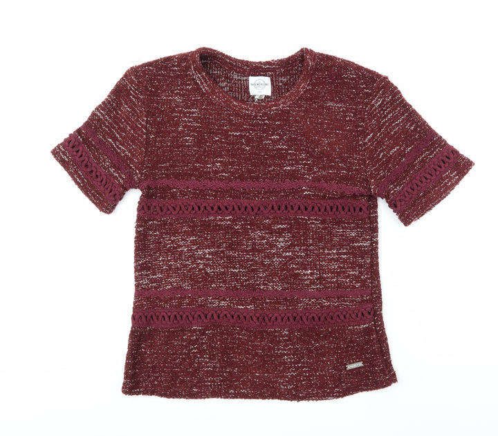 Tailor & Elbaz Womens Purple Knit Pullover Jumper Size XS
