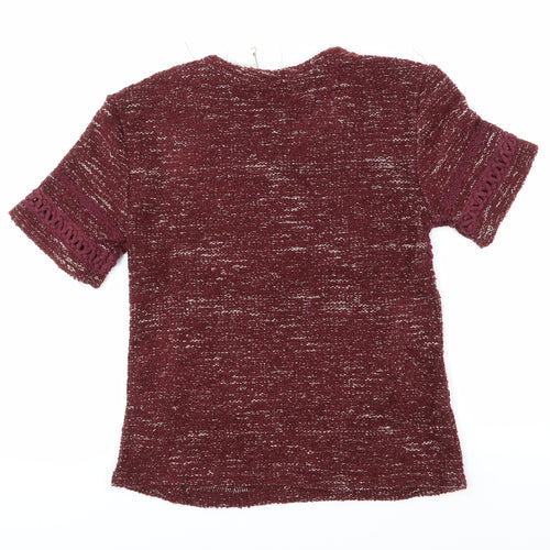 Tailor & Elbaz Womens Purple  Knit Pullover Jumper Size XS
