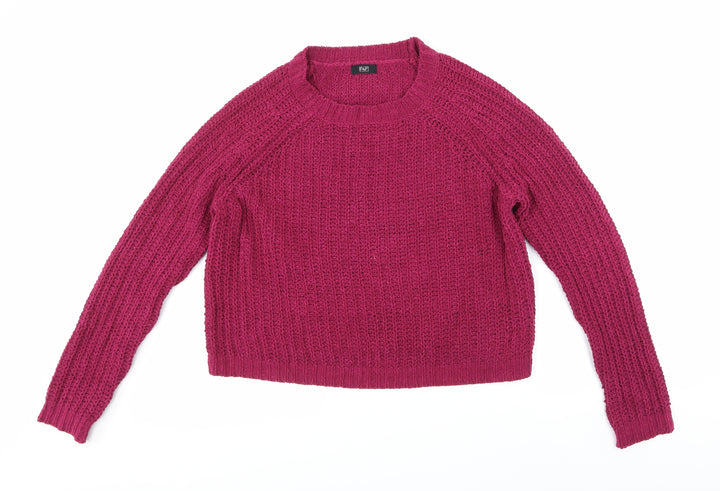 F&F Womens Purple Pullover Jumper Size 12