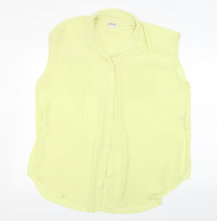 Monki Womens Yellow   Basic Blouse Size M