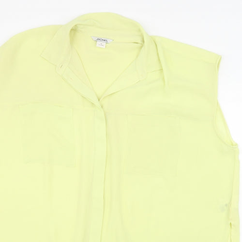 Monki Womens Yellow   Basic Blouse Size M