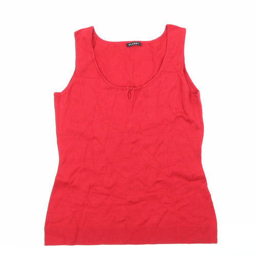 Planet Womens Red  Knit Basic Tank Size M