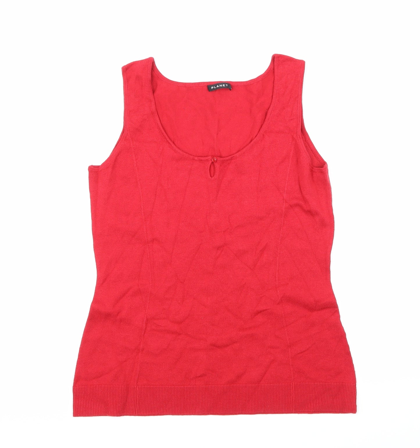 Planet Womens Red  Knit Basic Tank Size M