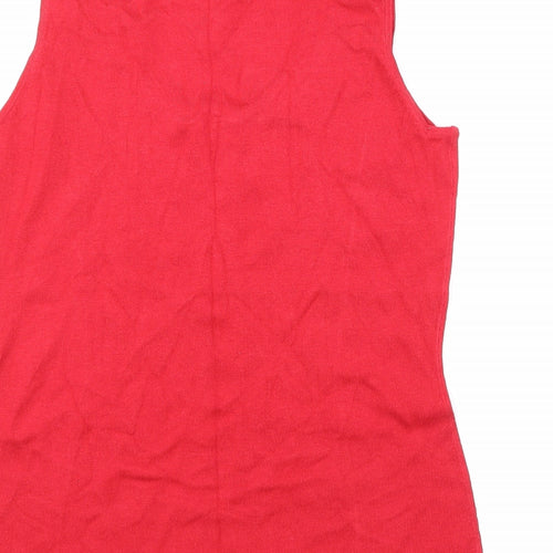 Planet Womens Red  Knit Basic Tank Size M