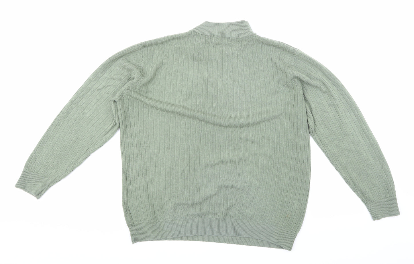 Design Essentials Womens Green  Knit Pullover Jumper Size M
