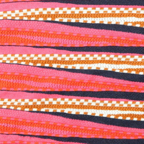 NEXT Womens Pink Striped Knit Pullover Jumper Size L