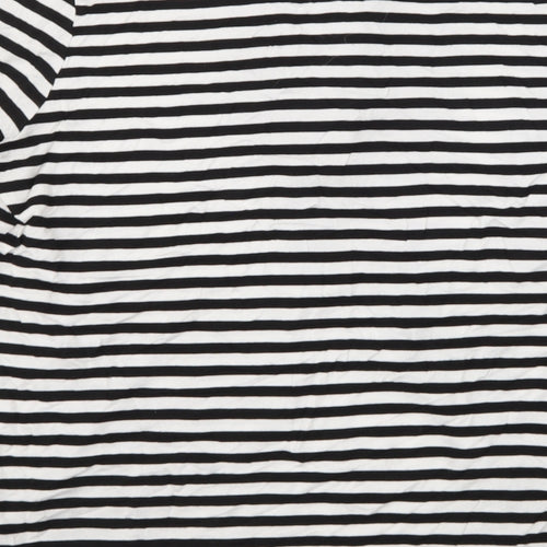 Bonmarché Womens Black Striped  Basic T-Shirt Size 10