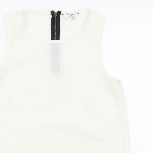 New Look Womens White   Basic Tank Size 10