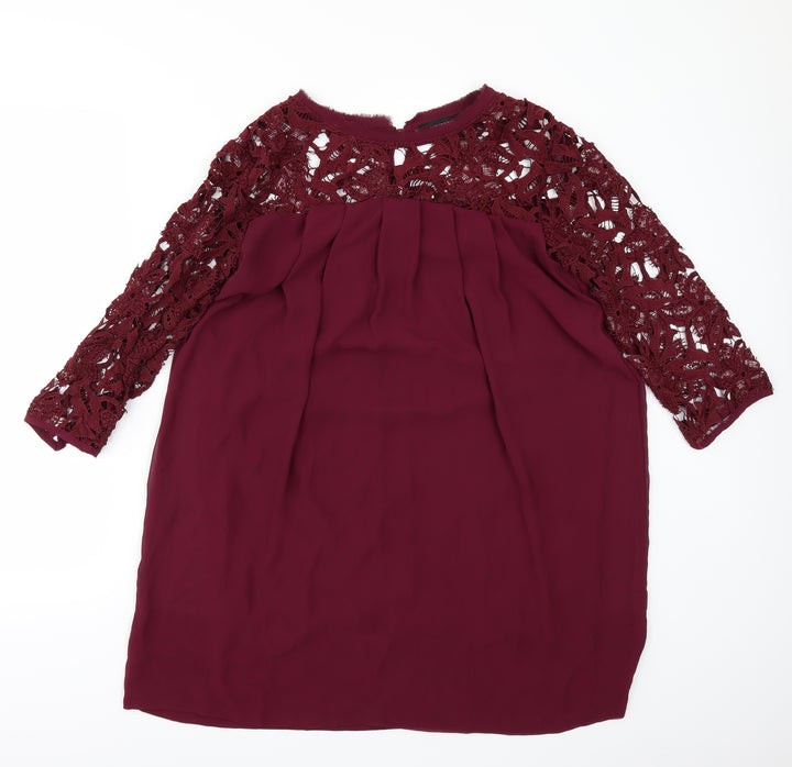 Missguided Womens Red A-Line Size 8