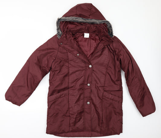Front view of Anne De Lancay women’s red jacket, size S