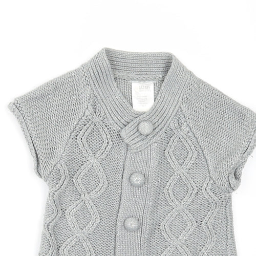 STREET ESSENTIAL Girls Grey   Cardigan Jumper Size 2-3 Years