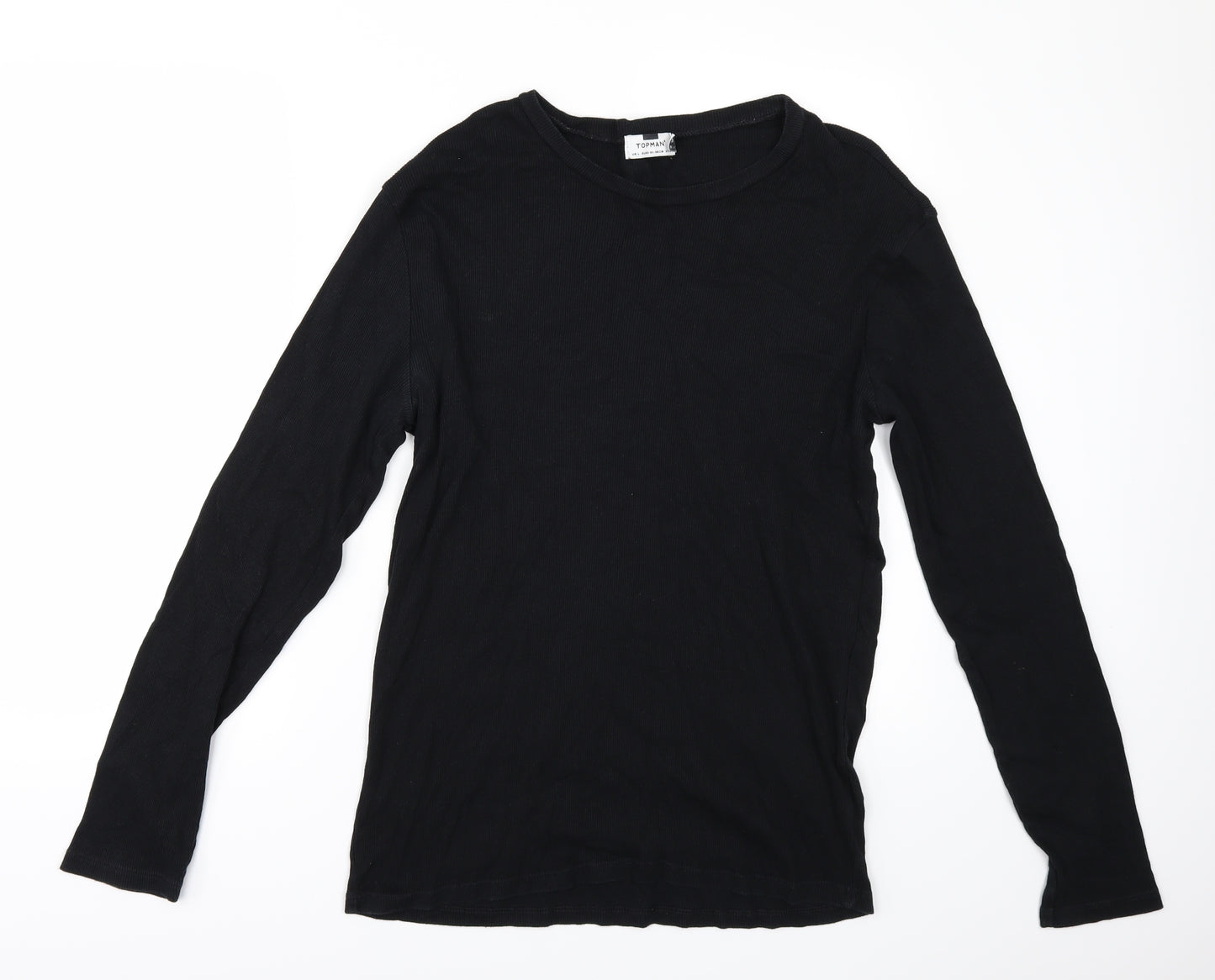 Topshop Mens Black    T-Shirt Size L