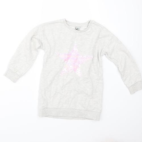 TU Girls Grey   Pullover Sweatshirt Size 5 Years