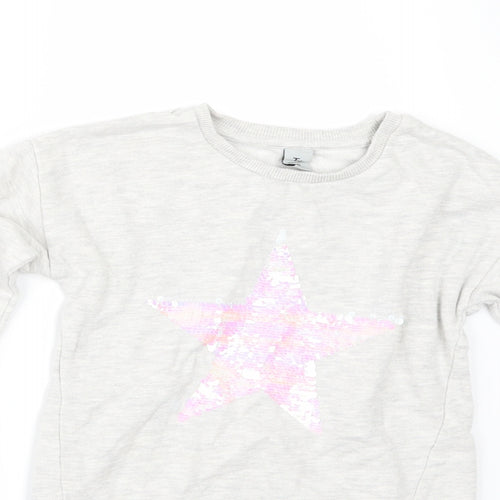 TU Girls Grey   Pullover Sweatshirt Size 5 Years
