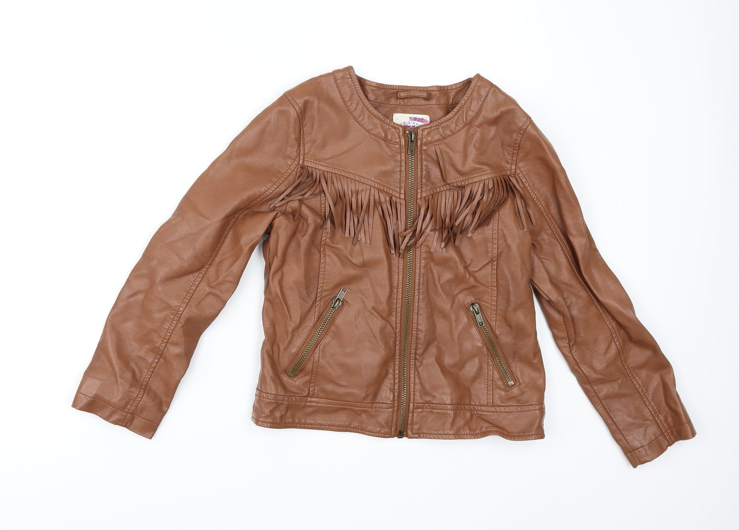 Debenhams Girls Brown   Jacket  Size 9 Years  - leather look