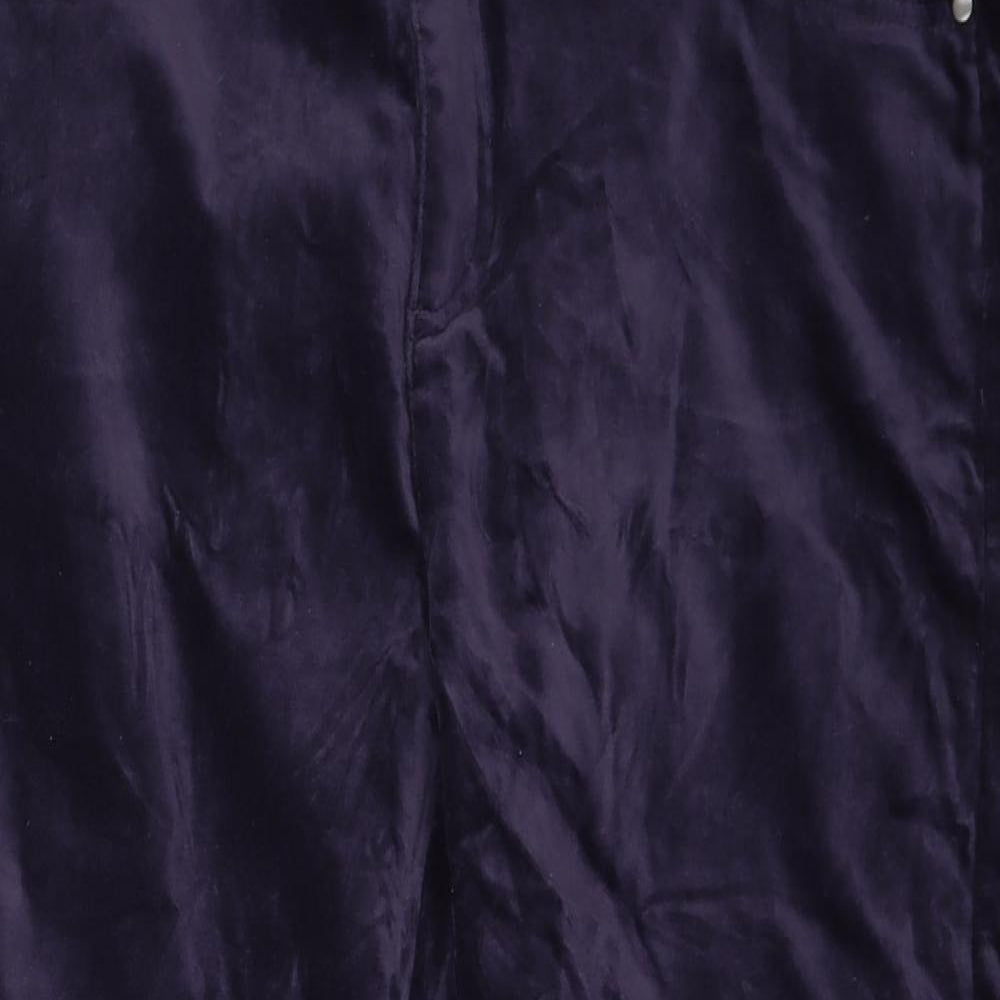 John Lewis Womens Purple  Velour Trousers  Size 18 L28 in
