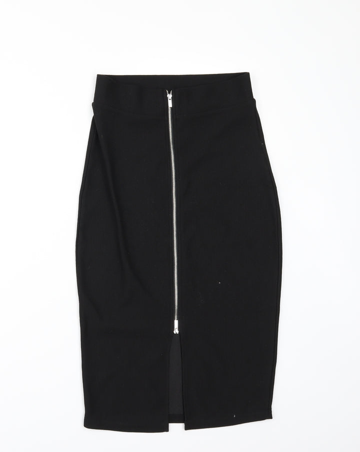 Amisu Womens Black Straight & Pencil Skirt Size 34 in