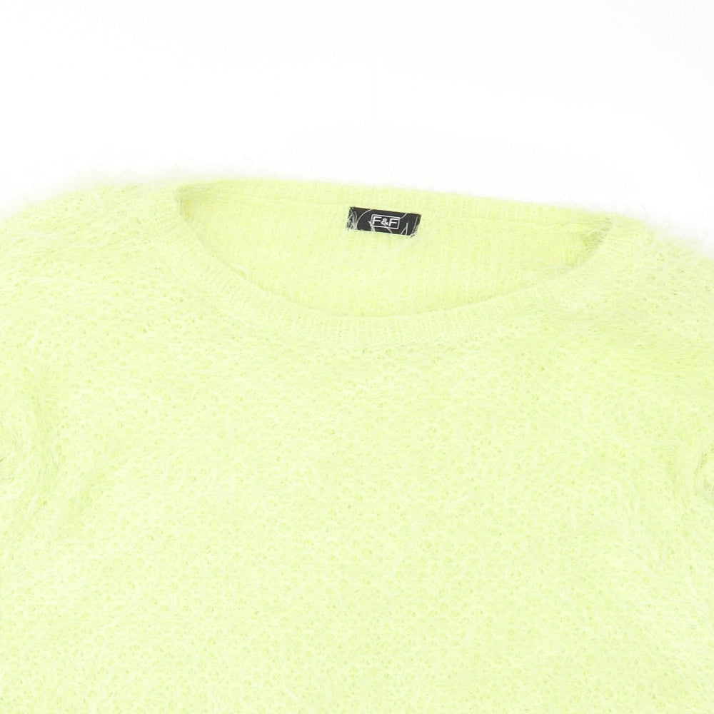 F&F Womens Yellow   Pullover Jumper Size 8