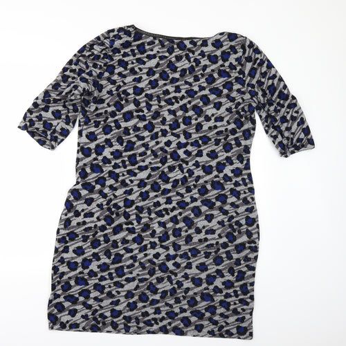 F&F Womens Grey Animal Print  Jumper Dress  Size 16