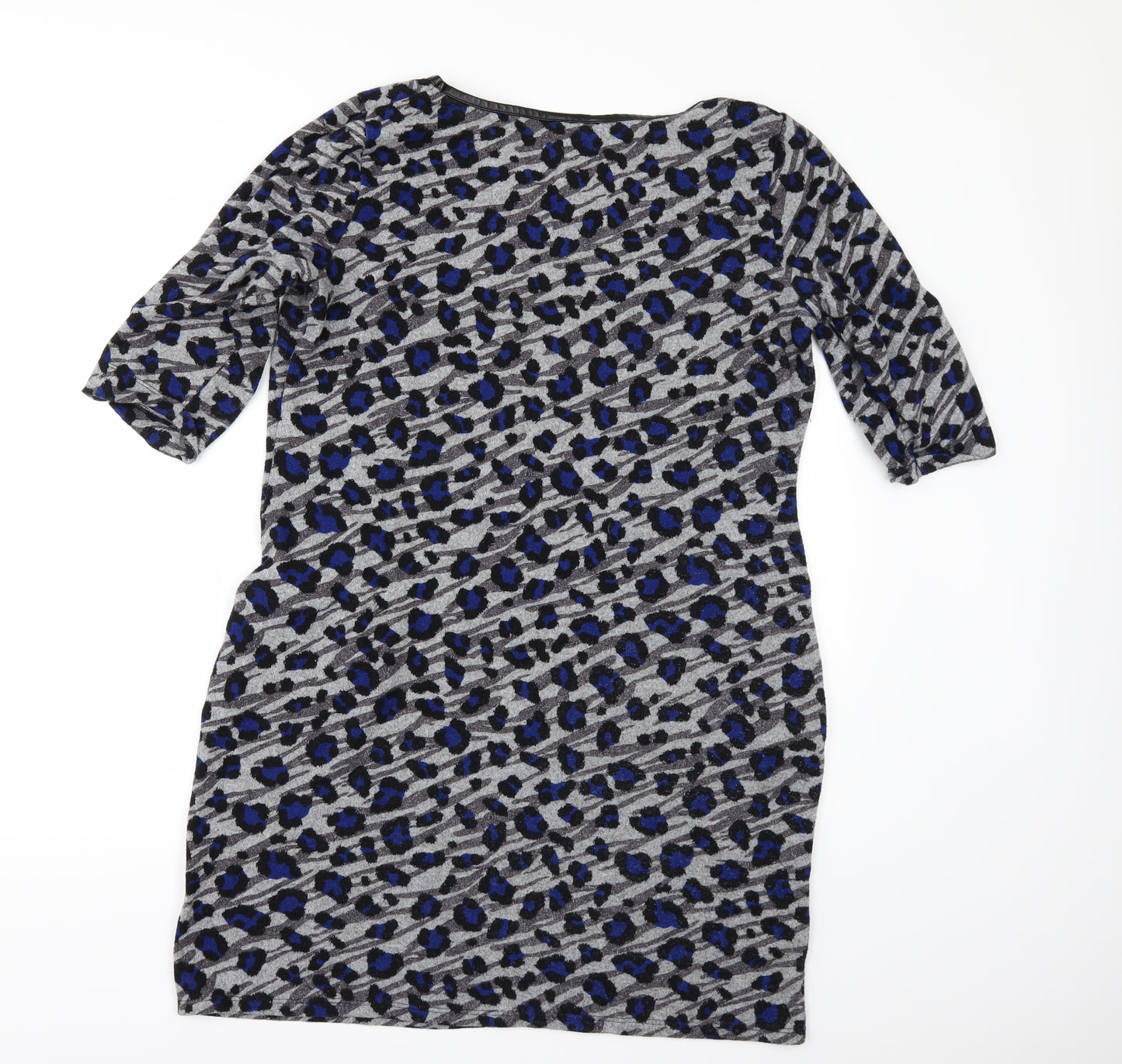 F&F Womens Grey Animal Print  Jumper Dress  Size 16