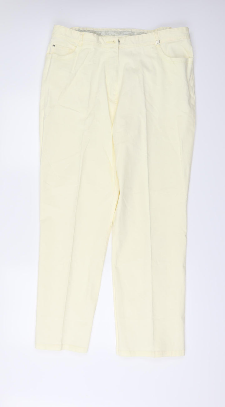 Classic Womens Yellow Straight Jeans Size 38 in L28 in