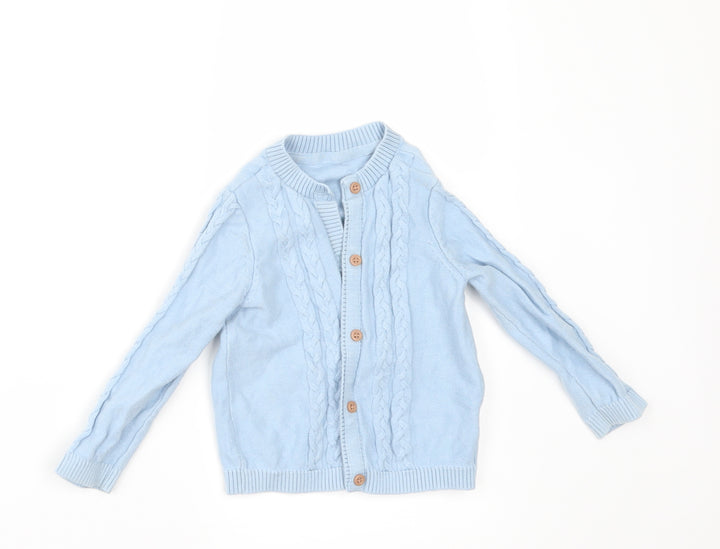 Mothercare Girls Blue   Cardigan Jumper Size 12-18 Months