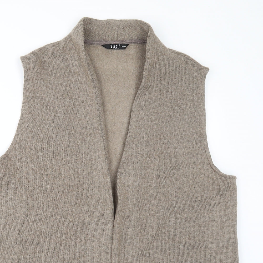 TIGI Womens Beige   Cardigan Jumper Size 20