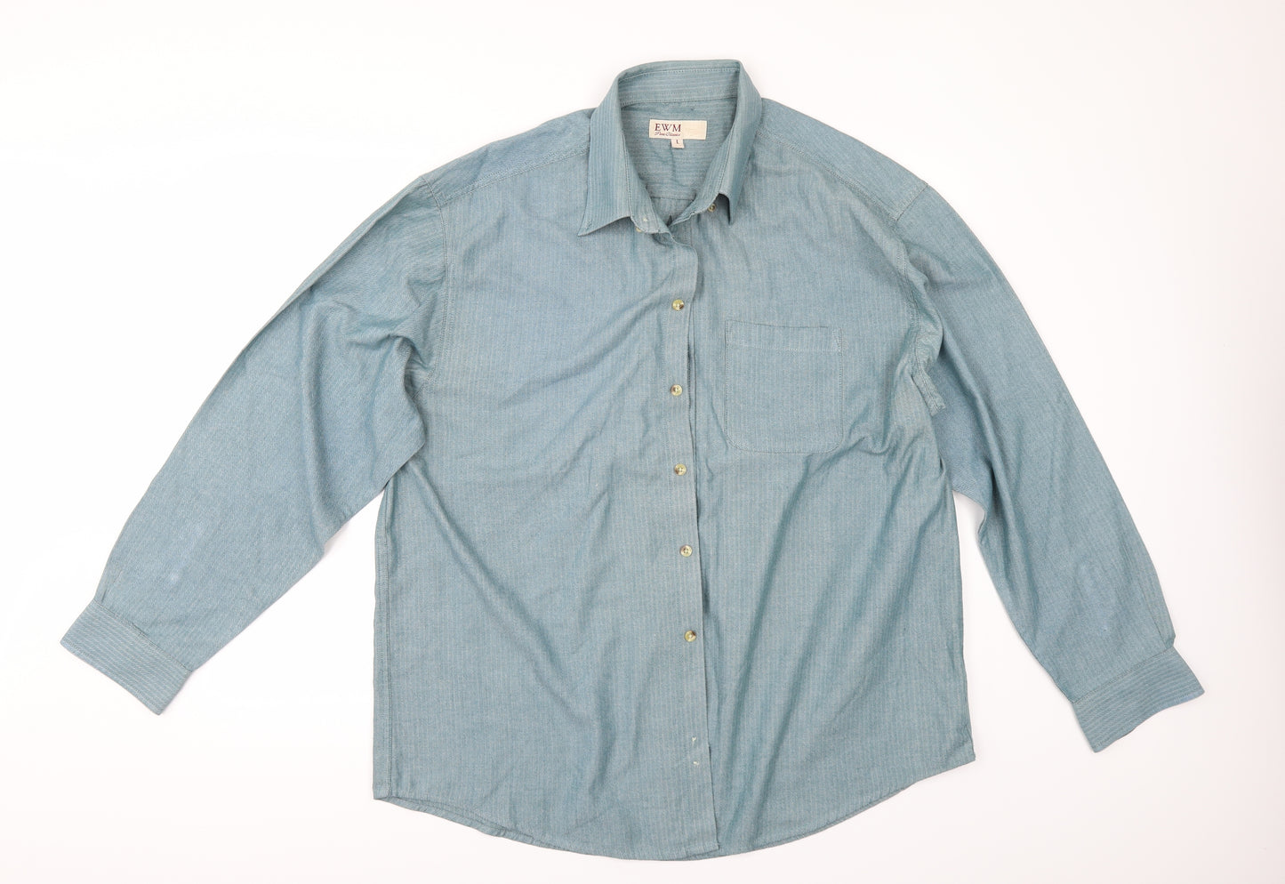 EWM Mens Green    Button-Up Size L