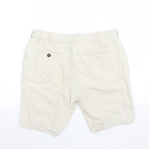 Lincoln Womens Beige   Chino Shorts Size 36 in