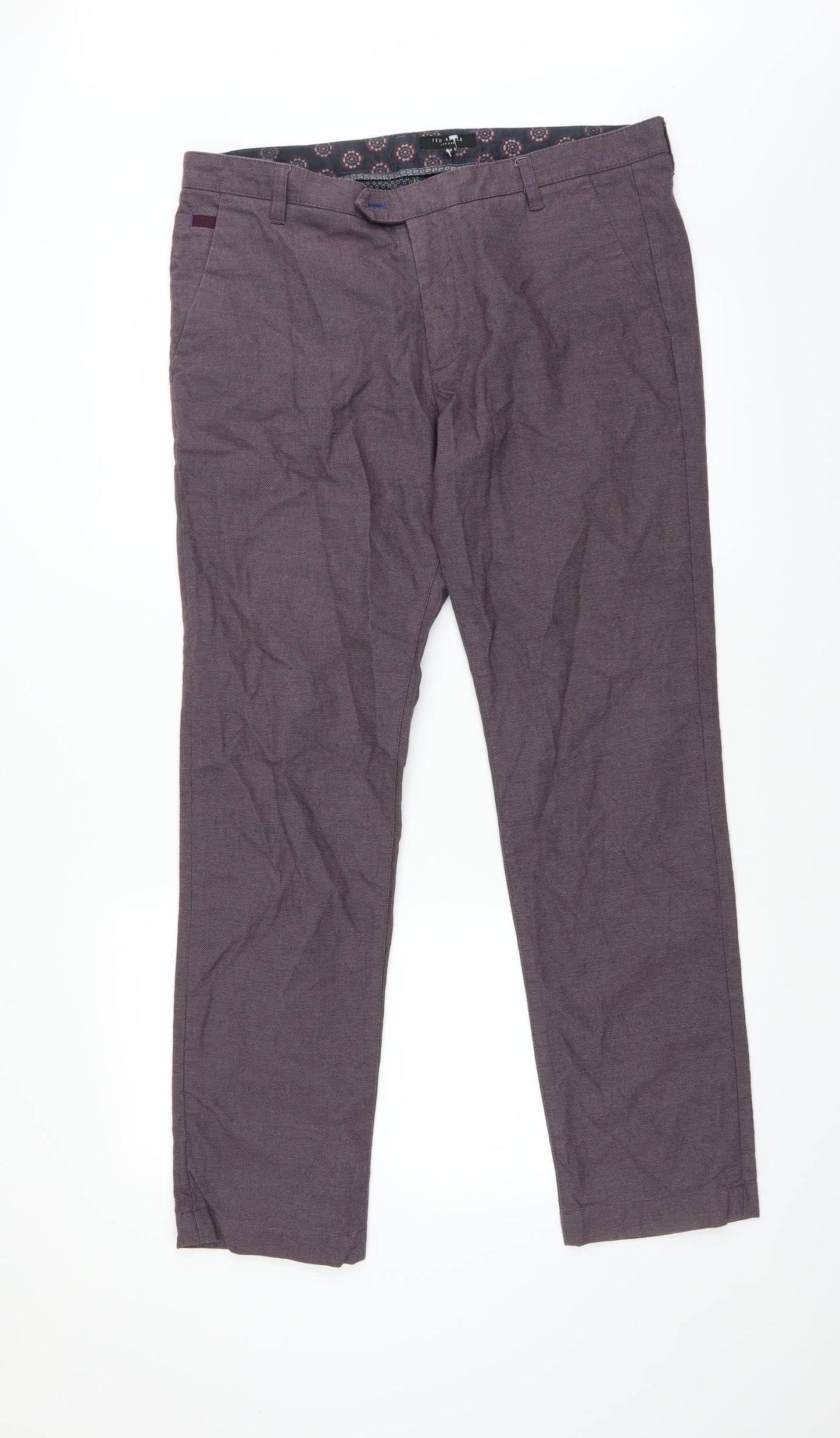 Ted Baker Mens Purple   Trousers  Size 36 in L30 in