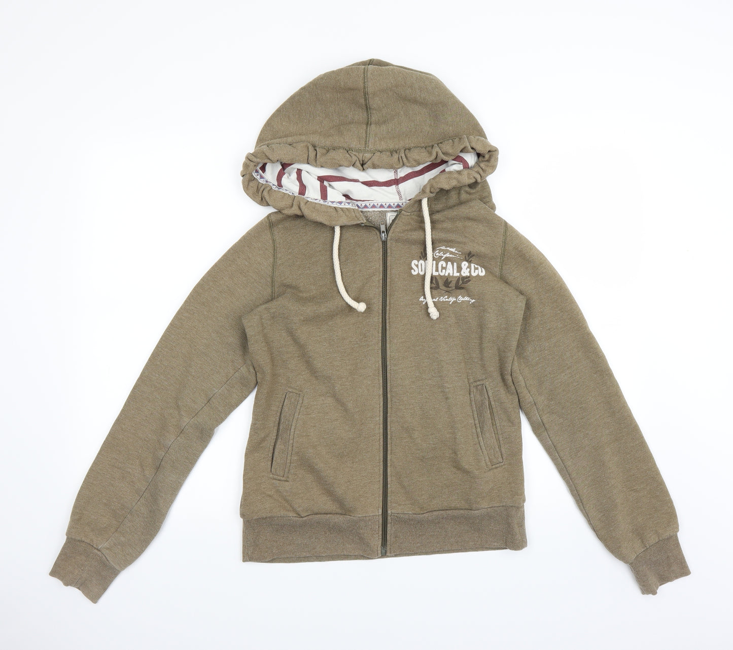 Soul Cal Womens Green   Full Zip Hoodie Size 12