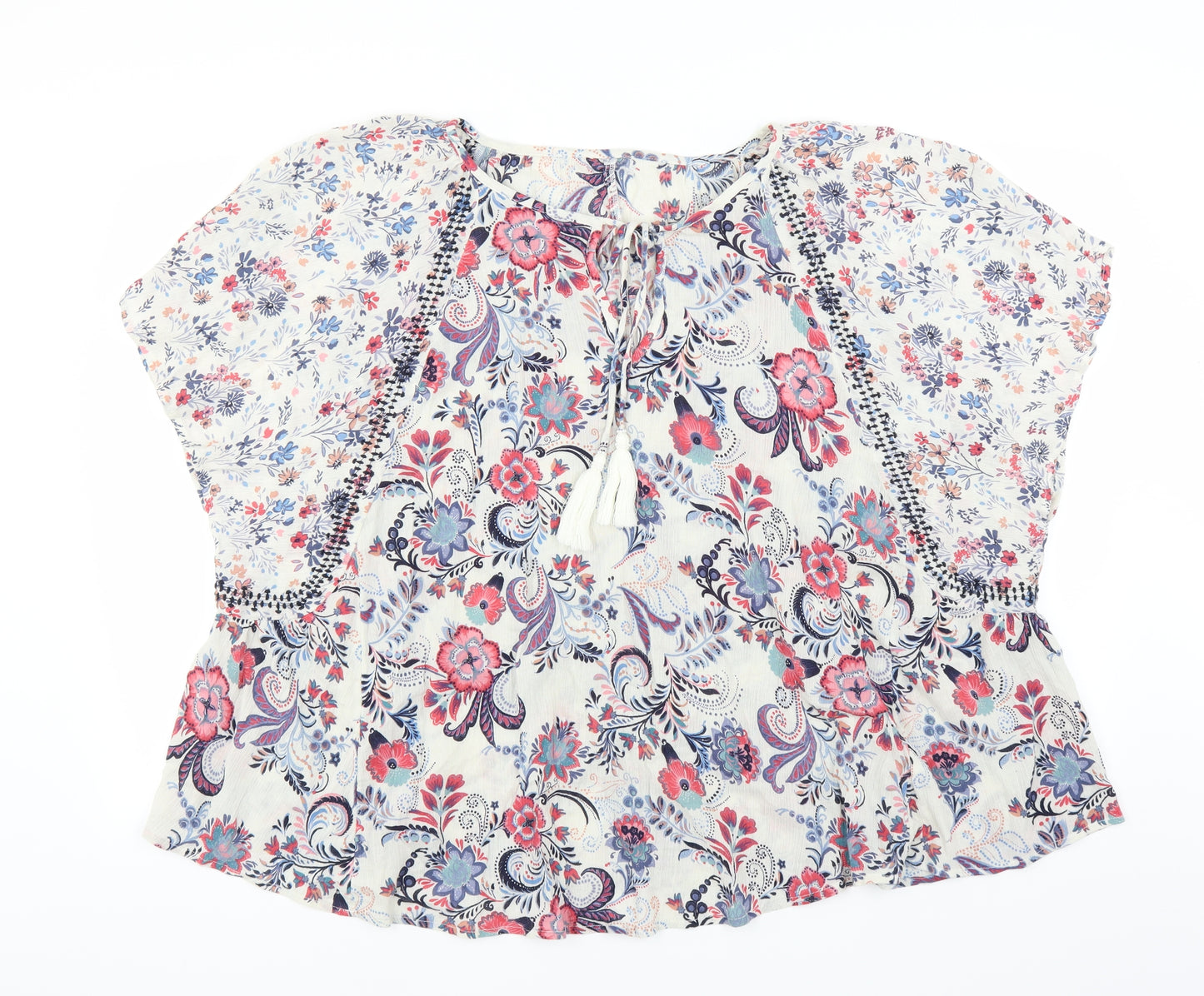 Monsoon Womens Multicoloured Floral  Basic Blouse Size 20