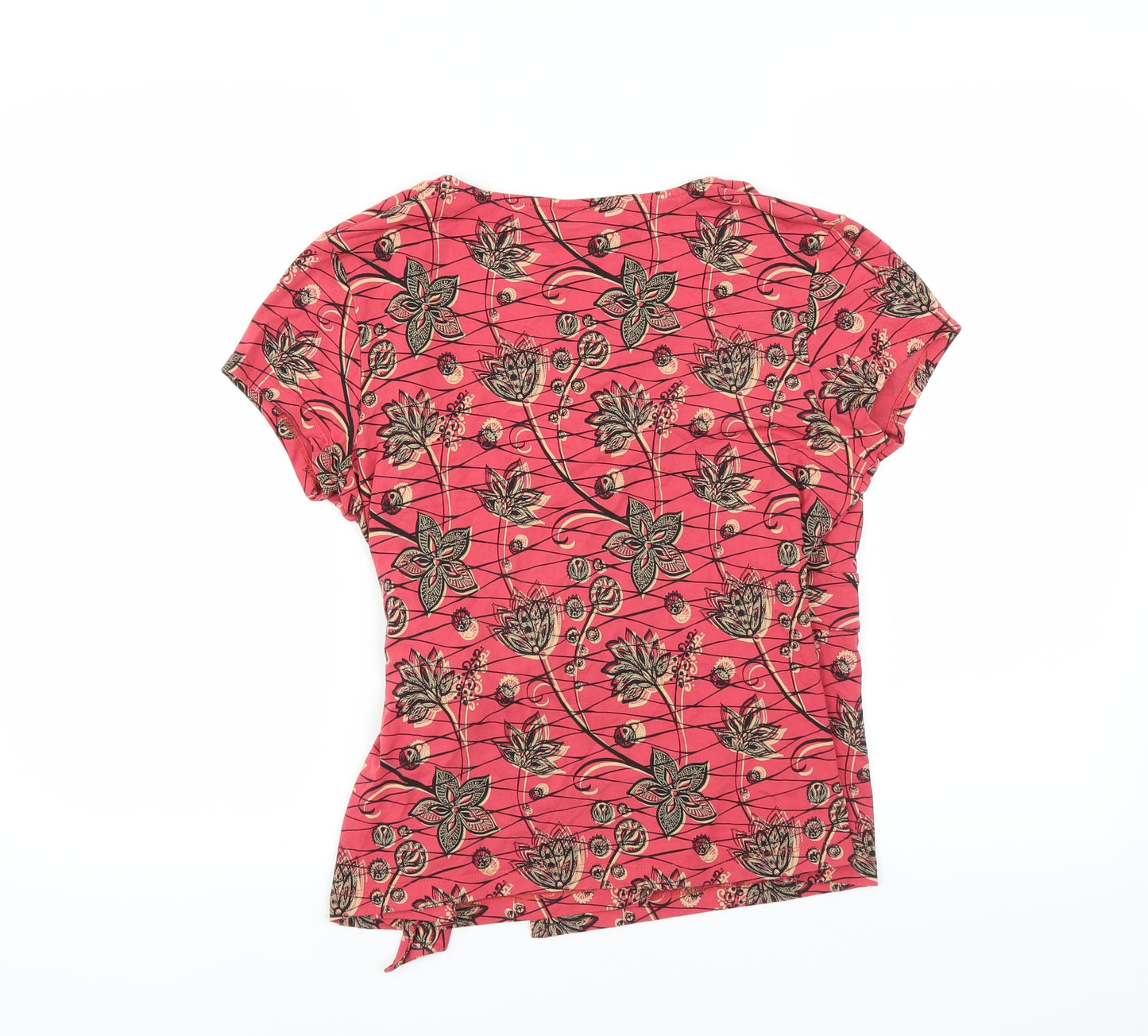 NEXT Womens Pink Floral  Wrap Blouse Size 16