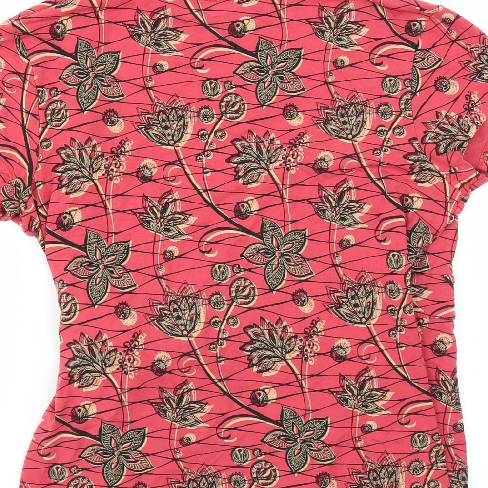 NEXT Womens Pink Floral  Wrap Blouse Size 16