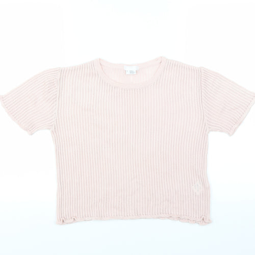 Cooperative Womens Pink   Pullover Jumper Size L  - CROPPED